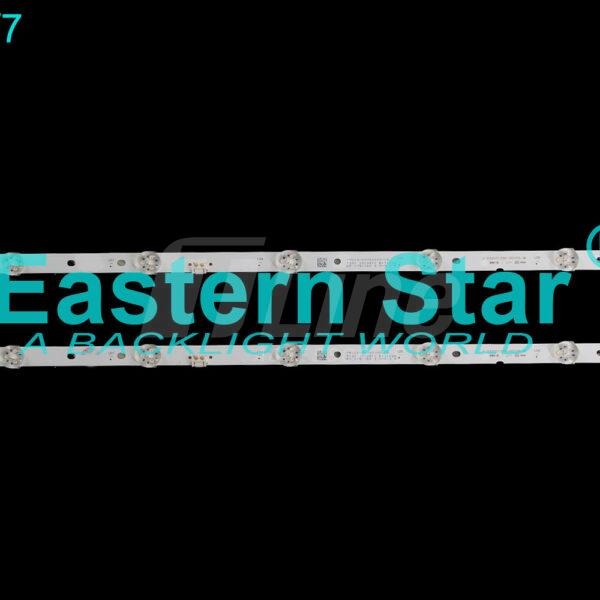 ES-602 2 barres 7 LED 3V SKYWORTH, TELEFUNKEN, TORNADO, IRIS 32"