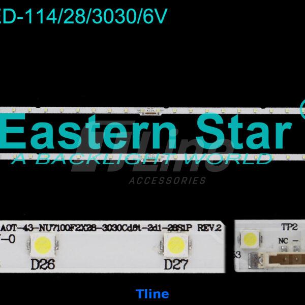 ELED-114 Kit 2 barres 28 LED Samsung 43″ série NU et TU (Original)