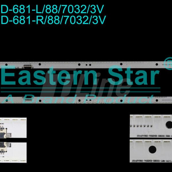 ES-ELED-681 Kit 2 barres L88+R88 LED TV SAMSUNG 55″ UE55H8000