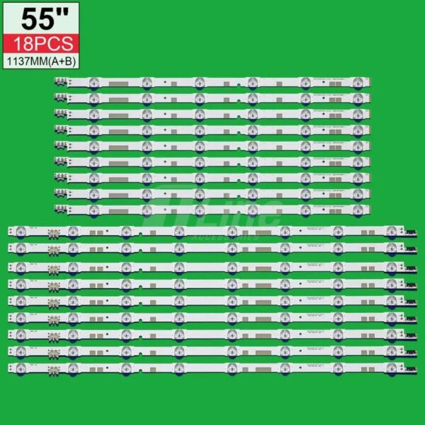 Kit 18 barres 6+8 LED TV SAMSUNG 55″