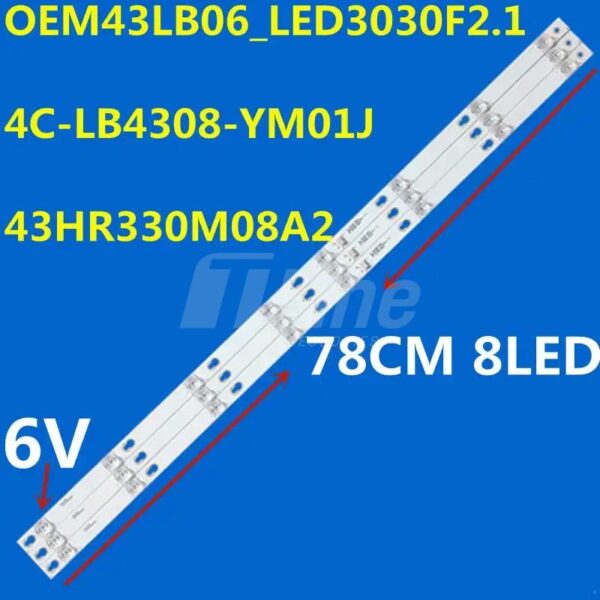 Kit 3 barres 8 LED TCL 43″