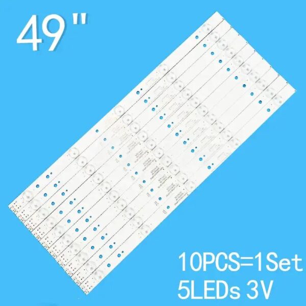 Kit 10 Barres 5 LED 3V TV SKYWORTH 49"