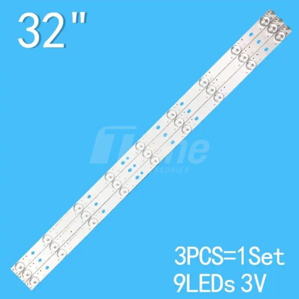 Kit 3 barres 9 LED 3V TV CONDOR 32″