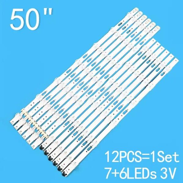 Kit de 12 barres (7+6) LED 3V Samsung 50″