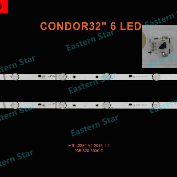 Kit 2 barres 6LED 3V BIOLUX LED32D1510 / BIOLUX SBL32D1620