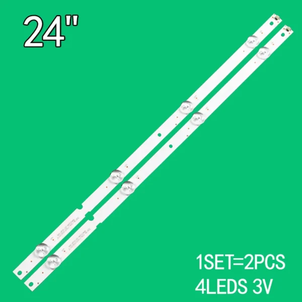 Kit 2 Barres 4 LED 3V TV CONDOR 24″ L24P4000