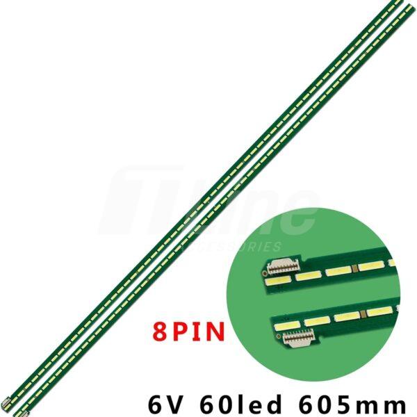 Kit 2 barres 60 LED 6V TV LG 55″ 55UH770V