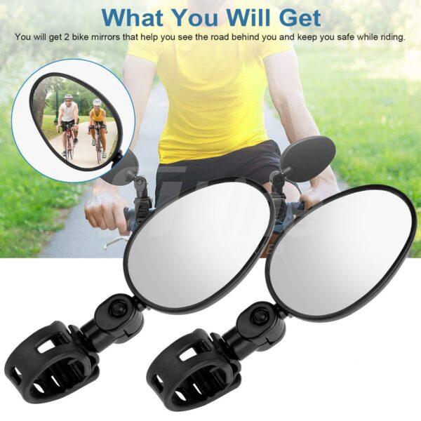 Rétroviseurs universels pour guidon de trottinette électrique Xiaomi M365 1S PRO Mi3, rotatifs à 360 degrés