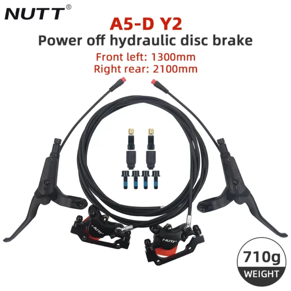 Frein à disque hydraulique pour scooter électrique NUTT avec capteur, 2 broches mâles