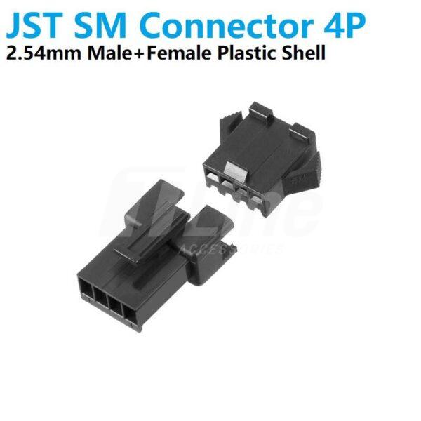 Connecteur JST SM 4 broches mâle + femelle