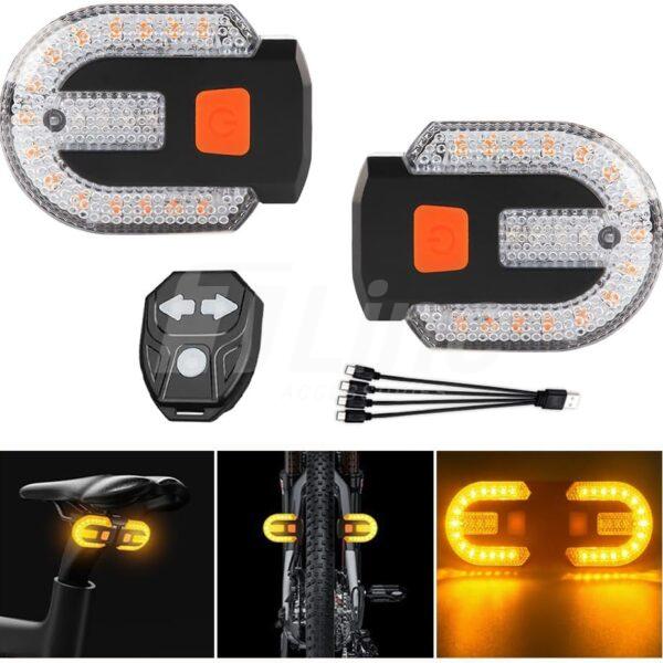 Clignotant de vélo Avec télécommande avec Chargeur USB,