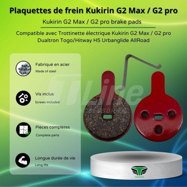 Plaquettes de frein compatible avec Trottinette électrique Kukirin G2 Max / G2 pro