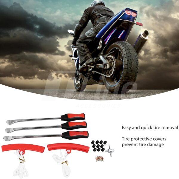 Outils de changement de pneu de moto