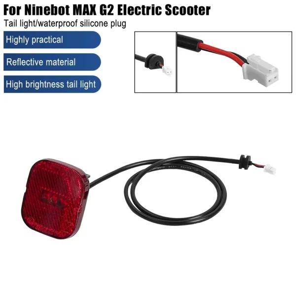 Feu arrière + bouchon étanche pour trottinette Segway Max G2/SegwayMaxG2