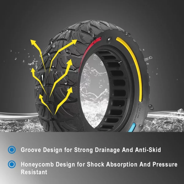 Pneus pleins tout-terrain 8,5x3 pour trottinette électrique Kugoo G2 Pro