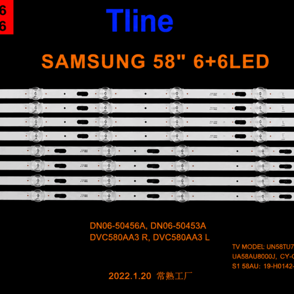 ES-3131 Kit 8 barres L6 + R6 LED SAMSUNG 58" UA58TU7000