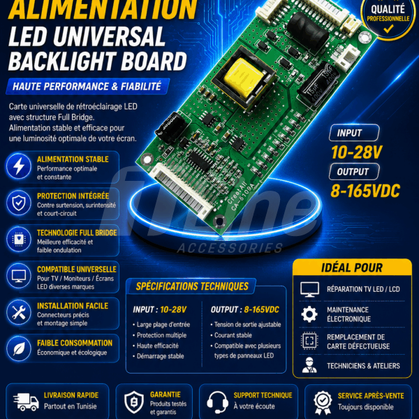 CA-6109A 10-65 pouces LED LCD TV Boost carte à courant constant pont complet pilote rétro-éclairage carte haute tension