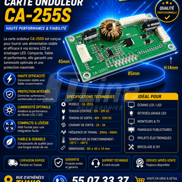 CA-255S 10-48 pouces LED LCD TV rétro-éclairage carte à courant Constant CA-255 universel