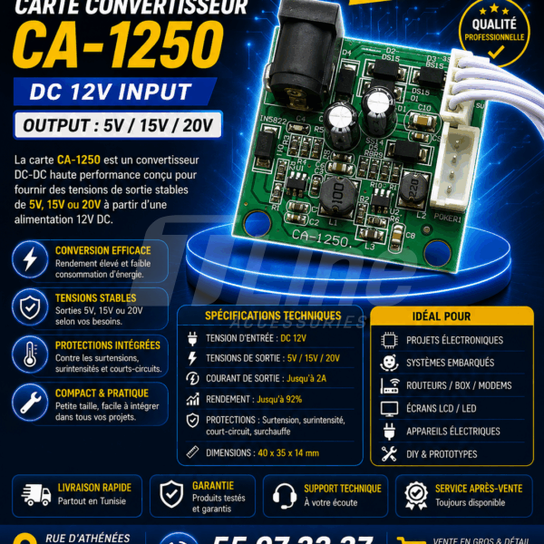 Module CA-1250 à découpage 3.3V 5V 15V 20V ca1250