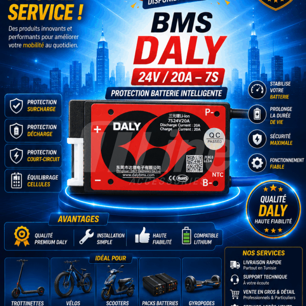BMS DALY 24V / 20A – 7S
