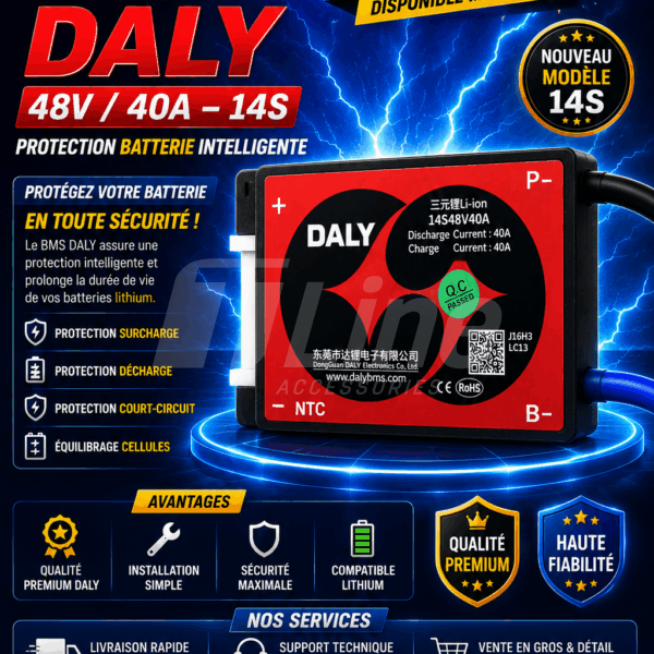 BMS DALY 48V / 40A – 14S