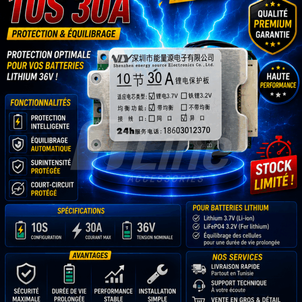 BMS Lithium 10S 30A Ultra Slim