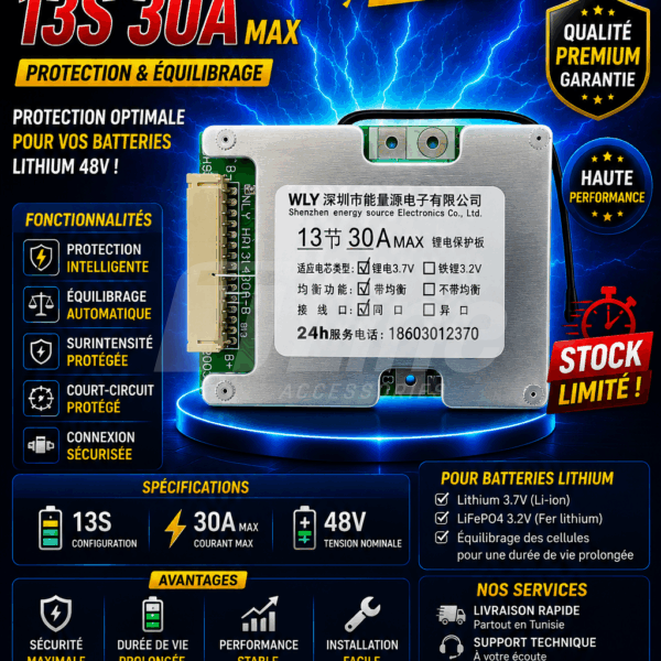 BMS Lithium 13S 30A MAX
