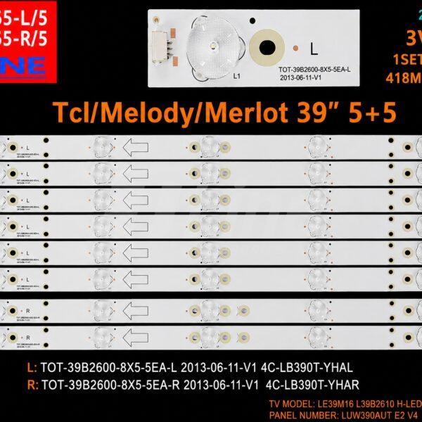 ES-4665 Kit de 8 barres 3v TCL 39″ 39B2600