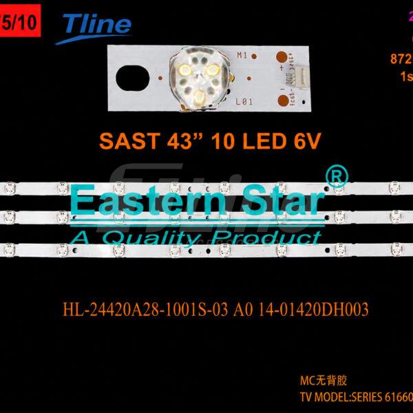 ES-4575 Kit de 4 barres 10 LED 6V TV 43″