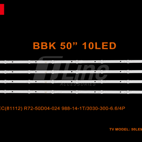 ES-3242 Kit 4 barres 10 LED TV MAXWELL 50″ MAX-JP50-T2