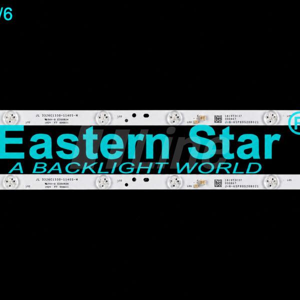 ES-3537 Kit 2 barres 6 LED 3V TV SYINIX 32″ 32LED600HRS2