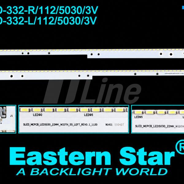 ES-ELED-332  Samsung  55 INCH 112 LED 3V (1 L + 1 R)