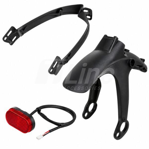 Garde-boue arrière d’origine Xiaomi Mi 6 + support de fixation + feu arrière LED