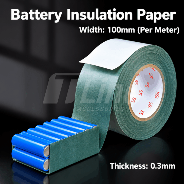Papier isolant pour batterie 18650 – largeur 100 mm – vendu au mètre