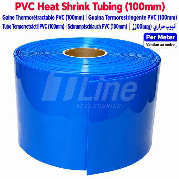 Gaine thermorétractable en PVC – largeur 100 mm – vendue au mètre