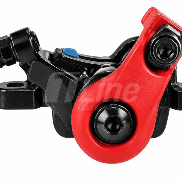 Étrier de frein à disque double action rouge et noir d’origine pour Segway Ninebot ZT3 / ZT3 Pro / P100S / P65