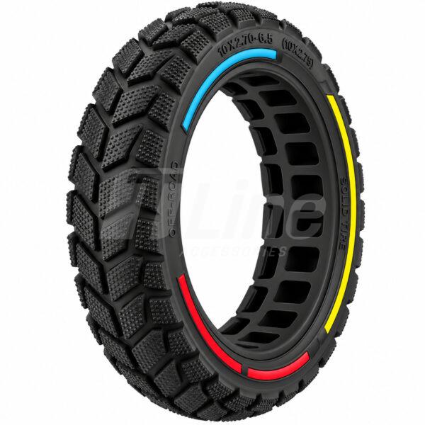 Pneu plein Ulip 10×2.70-6.5 (10×2.75) tout-terrain avec cercle trois couleurs