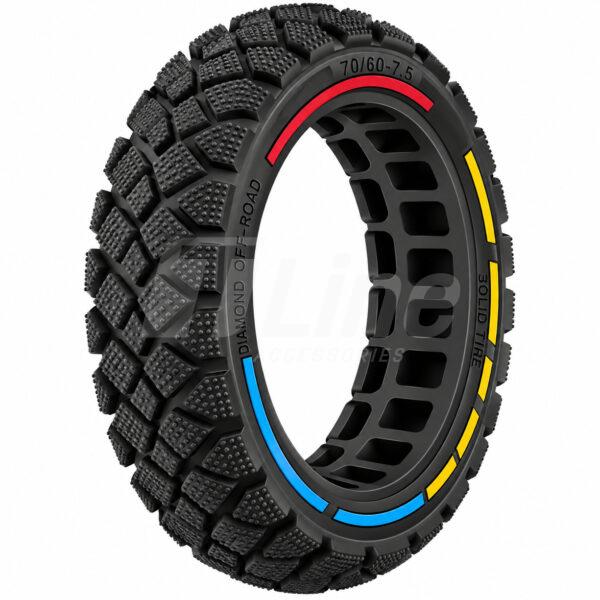 Pneu plein Ulip 70/60-7.5 Diamond tout-terrain avec cercle trois couleurs